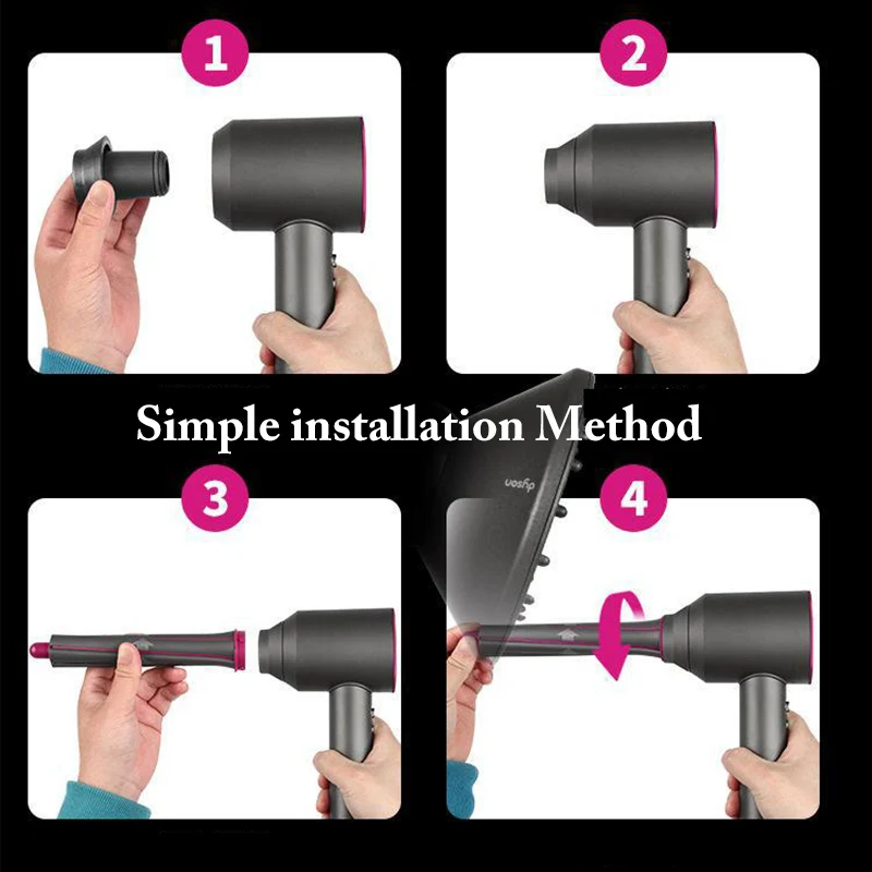 Hair Dryer Curling Attachment 40mm Automatic Curling Nozzle For Dyson Supersonic Hair Dryer