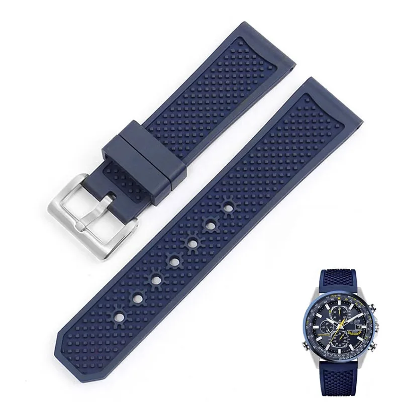 

High Quality FluoroRubber Silicone Watch band Waterproof Replace For Cartier Strap CALIBRE W7100055/WGCA0010 WSCA0006 Bracelet