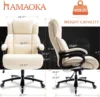 400lbs Office Chair AdjustableLumbarSupport HeavyDutyMetalBaseQuietRubberWheelsHighBack Large ExecutiveComputerDesk Swivel Chair 3
