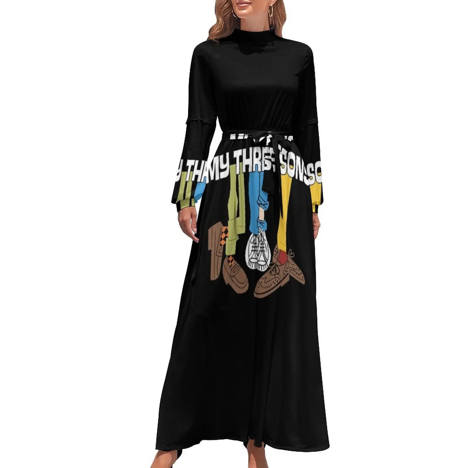 thumbnail image 1 of Camiseta Mis tres hijosVestido largo Mis tres hijosVestidos elegantes tallas grandes ropa de mujer Vestidos elegantes de noche para mujer 2024, 1 of 5