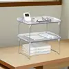 Acrylic Risers For Display Clear Foldable Storage Shelf Acrylic Display Risers Perfume Stand Tray Multi-Layers Holder Rack For 1