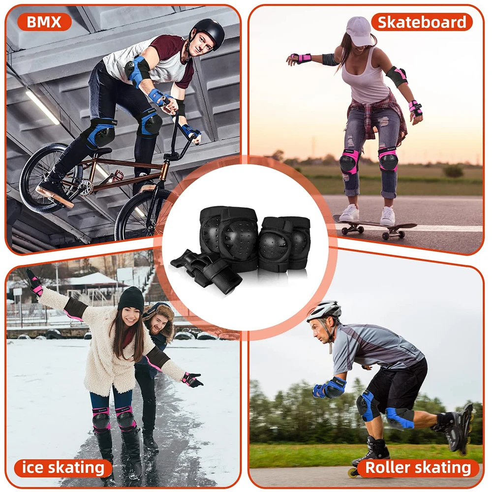 Adultes Genouillères De Protection Protège-genoux Protecteur pour Sports De  Plein Air Roller Skate Vélo Ski Planche À Roulettes