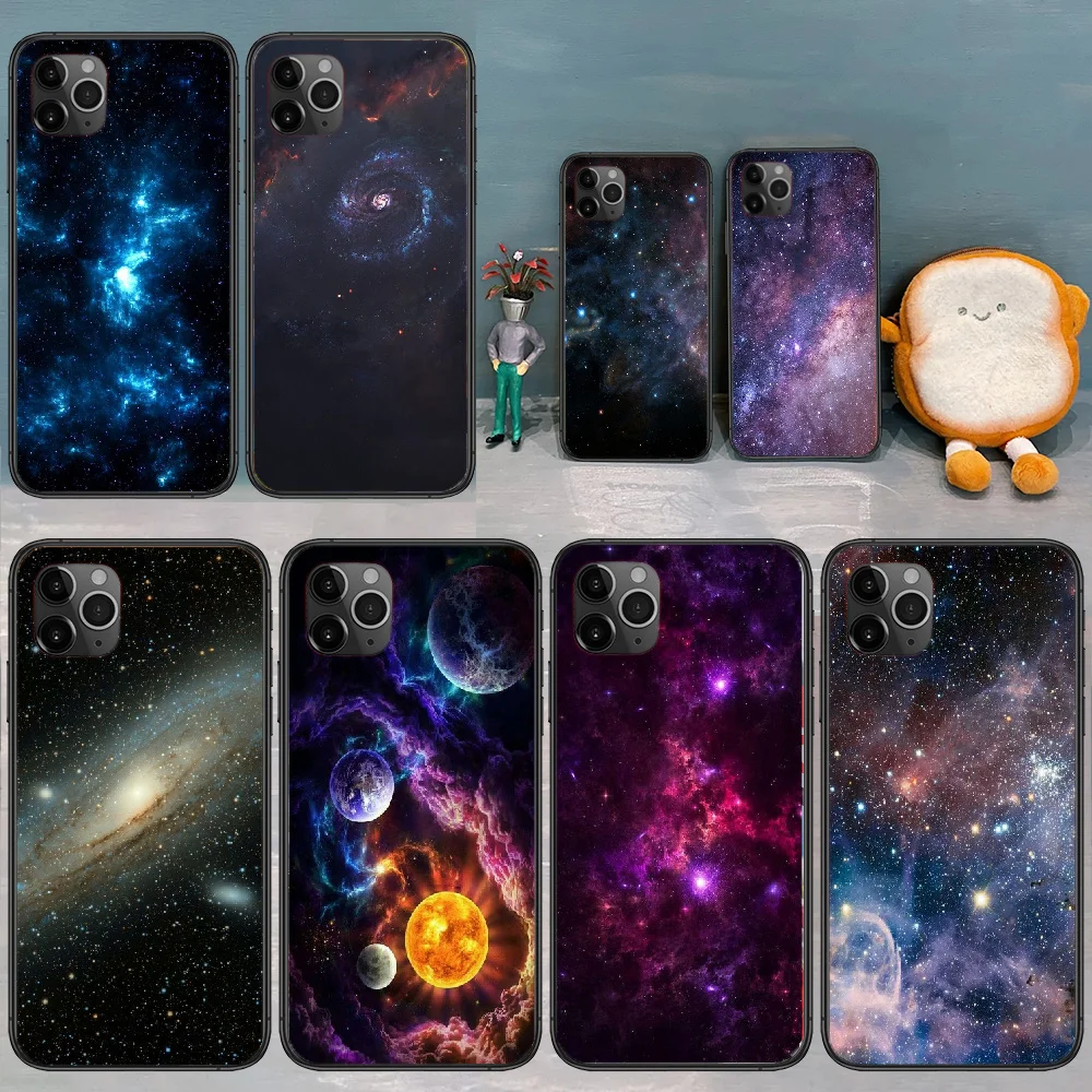 Чехол для телефона с космосом galaxy universe Star Dark Girls iPhone 4 4s 5 5S SE 5C 6 6S 7 8 Plus X XS XR 11 12 Mini Pro