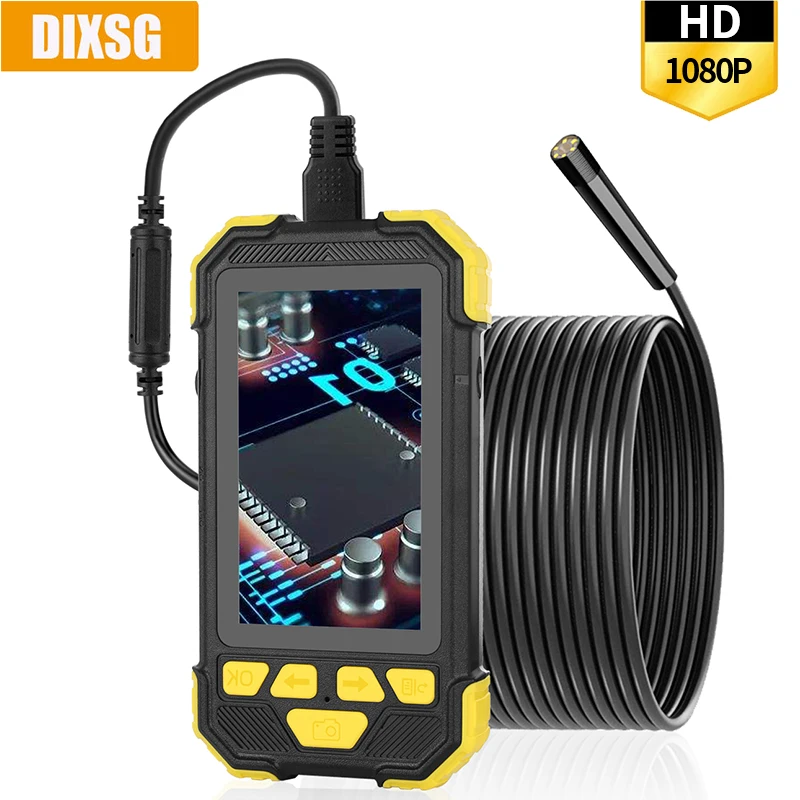 

T19 1080P Industrial Endoscope Single/Two Camera 4.5 " IPS Handhold Inspection Borescope Endoscopic for Cars Sewer Plumbing