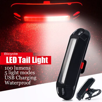 울트라 브라이트 자전거 테일 라이트, USB 충전식 자전거 LED 후면 램프, 도로 MTB 헬멧용, 안전을 위해 설치하기 쉬움