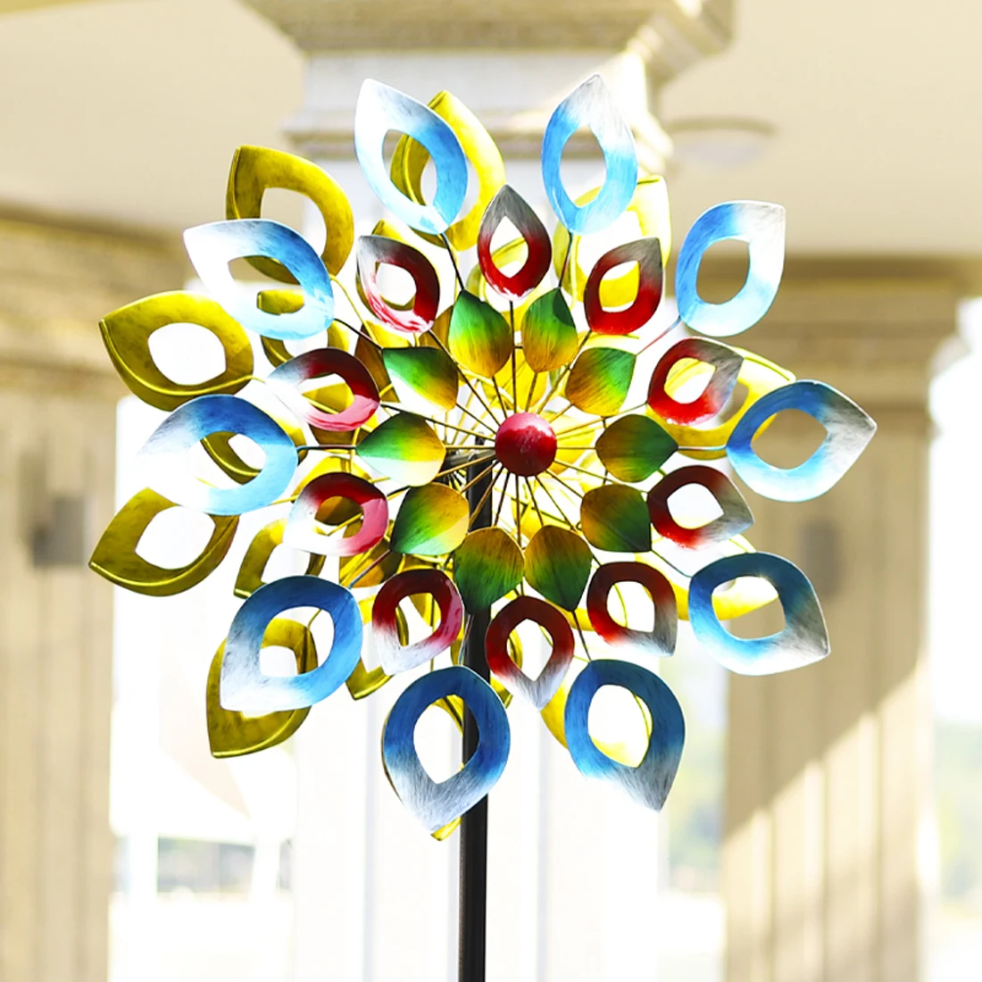 

Iron Windmill Garden Creative Outdoor Landscaping Balcony Courtyard Decoration Floor Ornaments Home Accessories Decoration