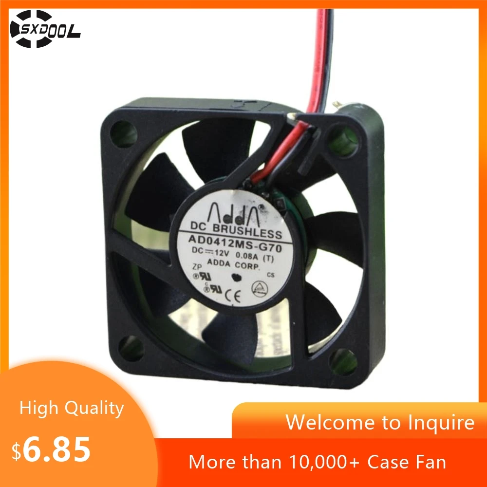 for ADDA 40mm AD0412MS-G70 12V 0.08A Low Noise Cooling Fan for Graphics Cards and Electronics