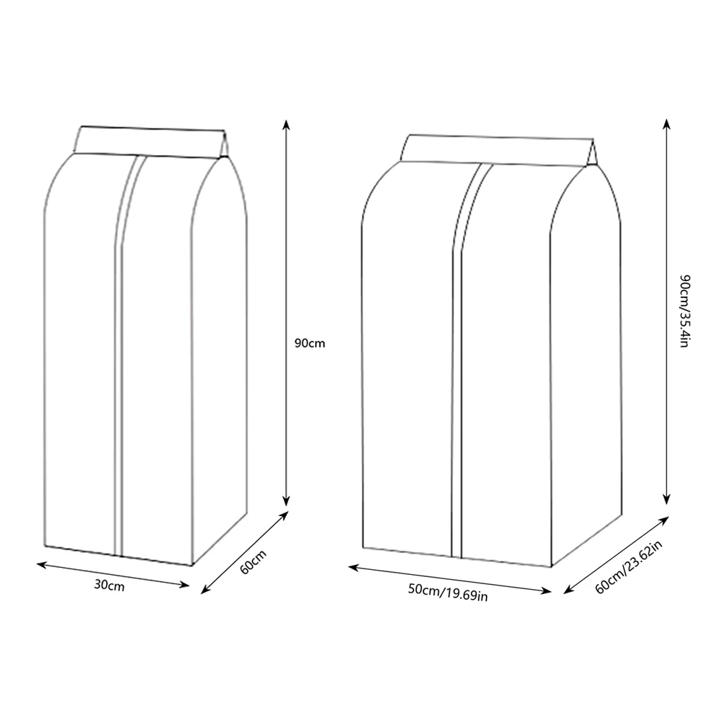 Transparent PEVA Clothes Storage Bag Large Capacity Wardrobe Protector