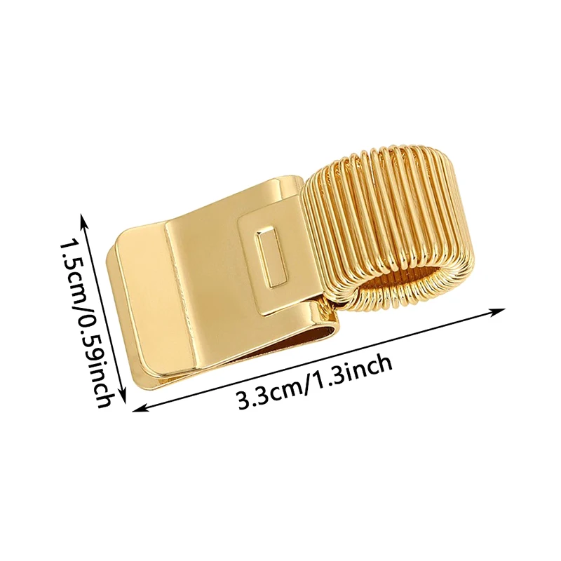 스프링이 달린 금속 펜 클립, 독창적인 골드 레트로 스프링 클립, 학생용 노트북 펜 클립, 학교용