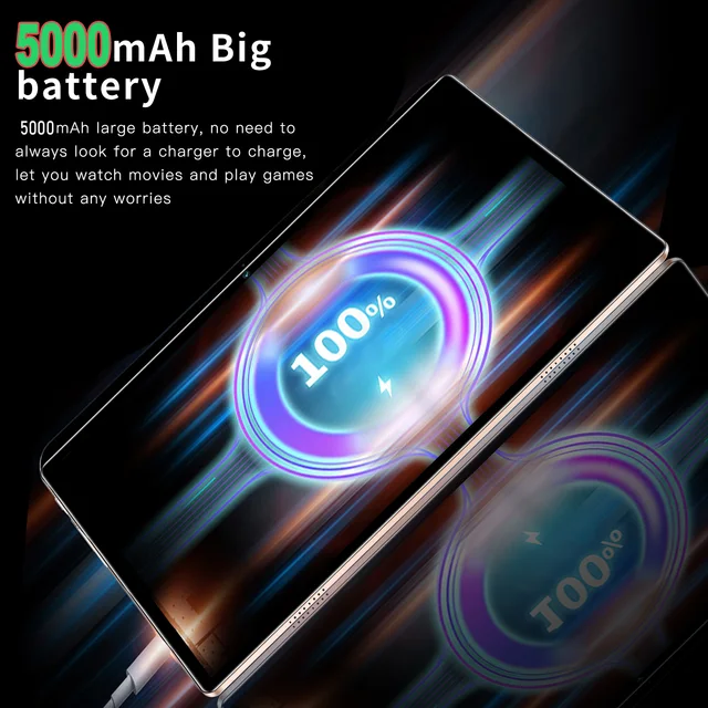 BDF 10.1 Inch Tablet Android 11, 8GB(4+4 Expand) RAM 64GB ROM,1TB Expand,1280x800 IPS Screen 5000MAH Battery,GMS 3G Network,WiFi - Image 2