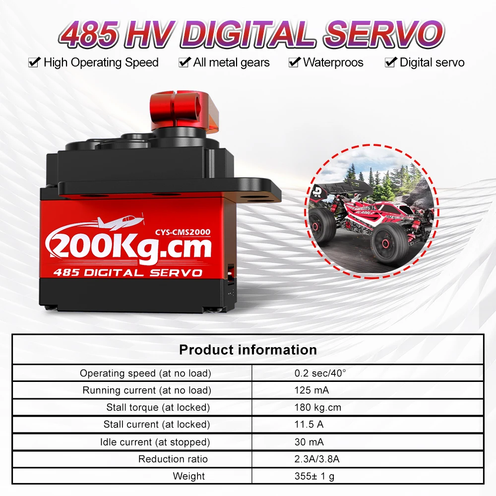 Factory Direct Selling BLS0200 Wholesale Servo 200KG Torque Brushless Digital Servo With Steel Gear For Industrial Application