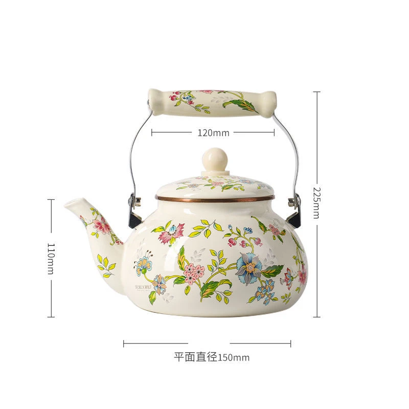 New Fashion Enamel Kettle Boiled Milk Tea Kettle Cool Household Induction Cooker Open Fire GeneralKitchenSuppliesBoutique