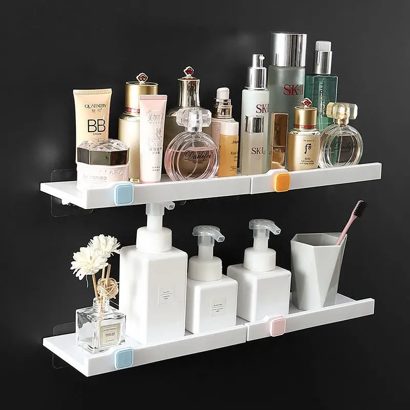 

Shelf Organizer Cabinet Closet Shelf Storage Kitchen Holder Wall Storage Bathroom Accessories Shampoo Gel Storage Basket