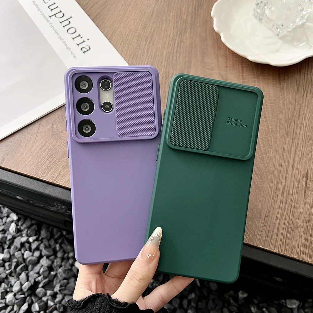Matte Soft Case with Slide Camera Lens Protection