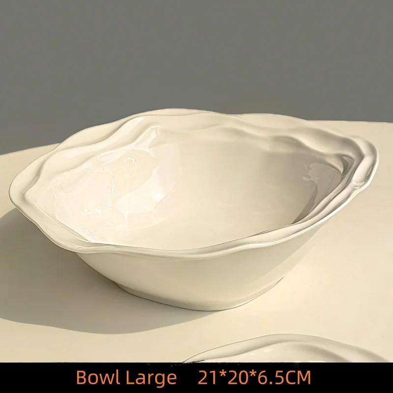 French Wave Pattern Ceramic Bowls 5