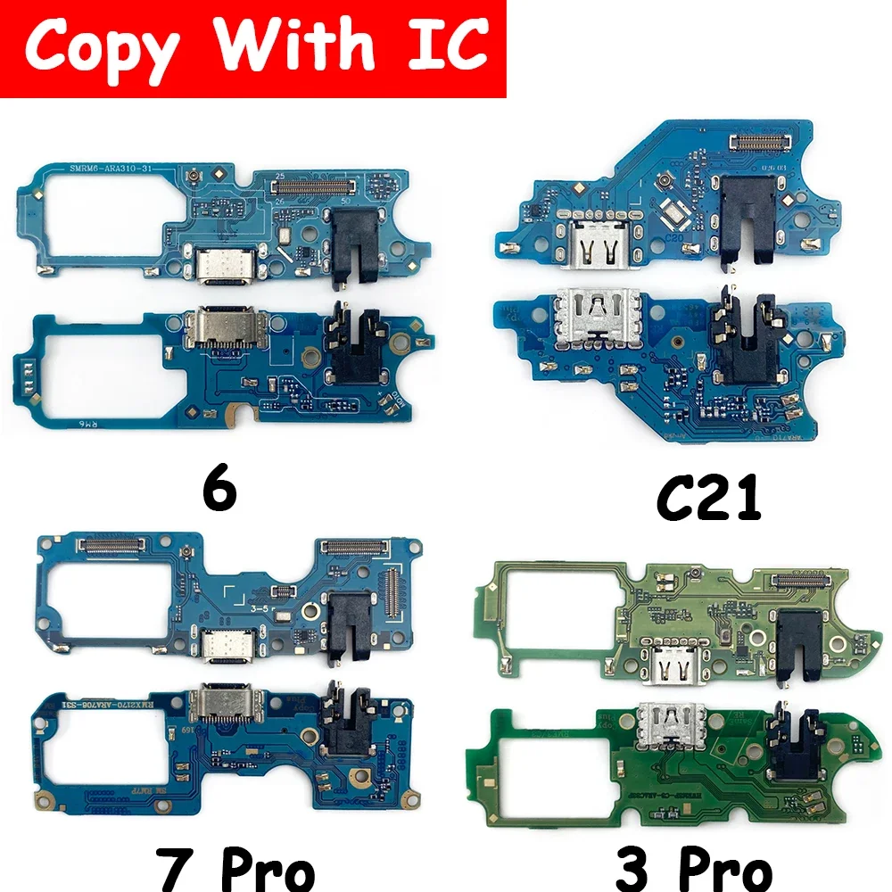 

20Pcs/Lot USB Charging Dock Port Connector Board Flex Cable For Oppo Realme 7 6 6i 5 5i 3 Pro C11 C20 Charge Board Connector