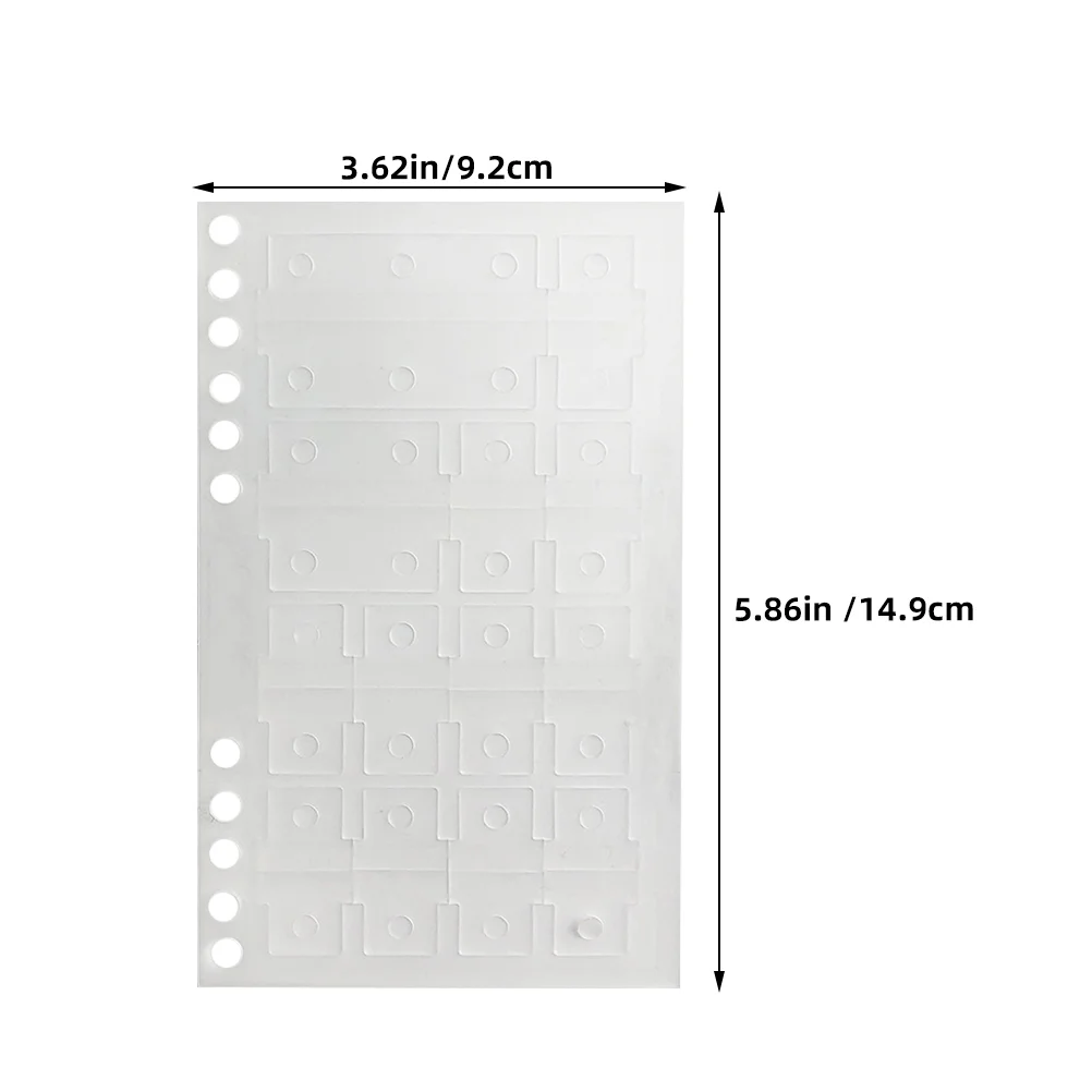 Loose Leaf Hole Stickers Index Tabs Self Adhesive Divider Book Annotation Supplies Pvc Material Office Binding 5Pcs