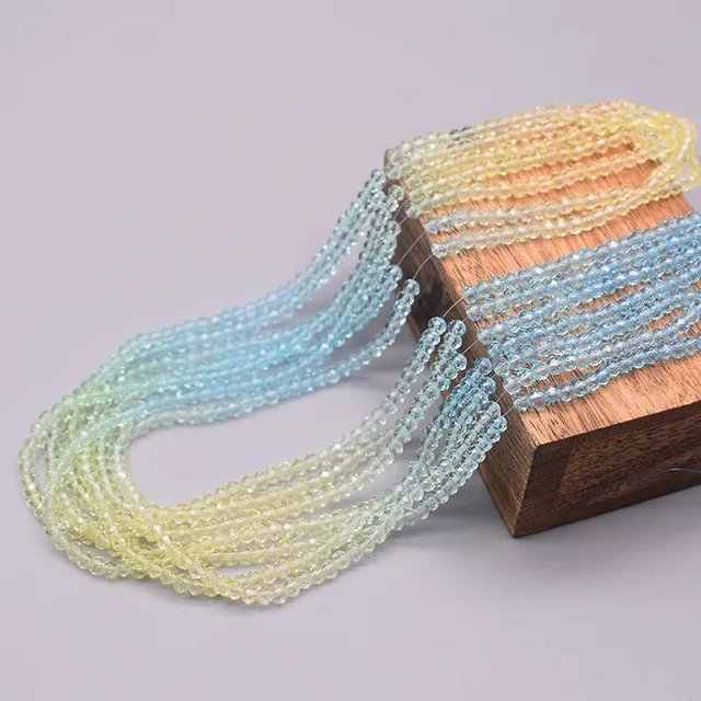 New 2x3mm Dyeing Loose Spacer Czech Beads Crystal Faceted Rondel Glass Beads for Jewelry Making Jewelry DIY Accessories 47 2mm 170pcs