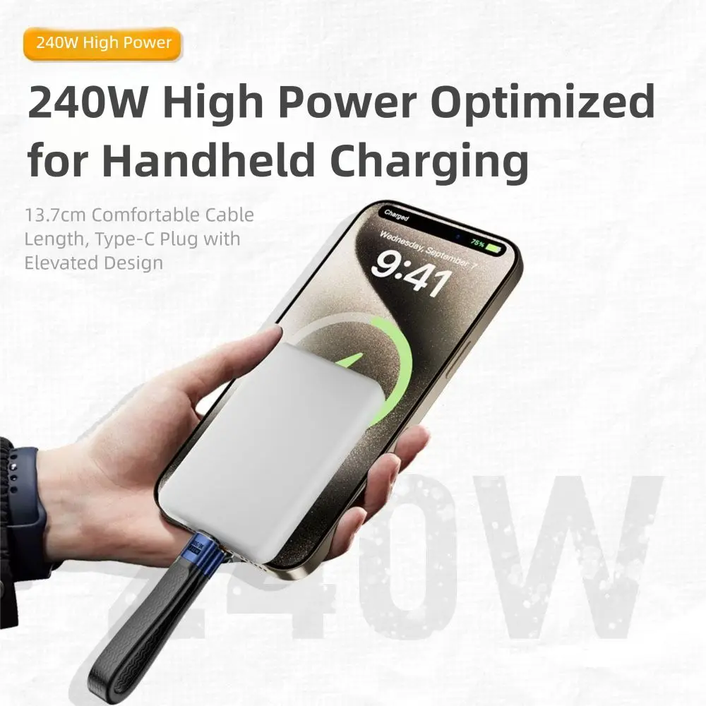 High-Speed USB4 Type-C PD Cable - 240W Power, 40Gbps Data Transfer, 8K Video Support, E-marker Technology, Premium Flexibility