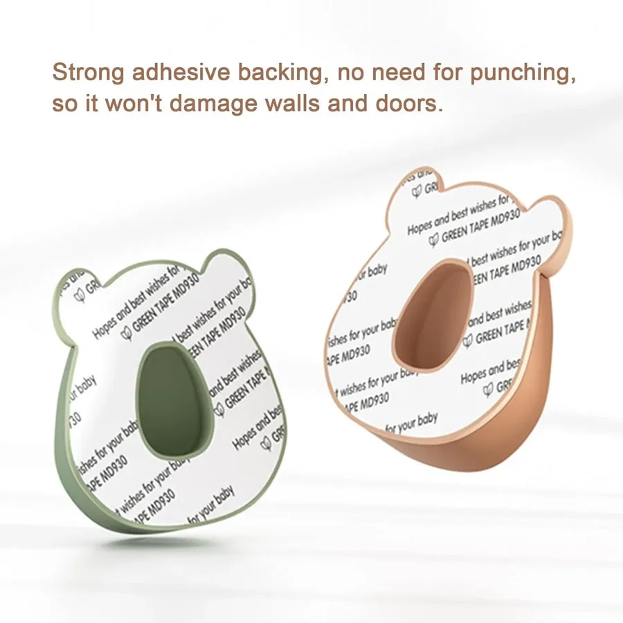 Little Bear 2 in 1 Door Stop Multi-function Cartoon Soft Silicone Thicken Door Bottom Child Safety Anti Pinch Hand Stopper