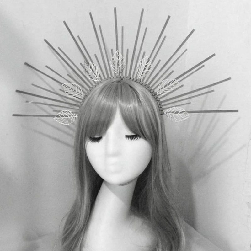 2 Cerchietti Aureola Angelo Donna - Corona Metallica Per Matrimoni, Cosplay, Halloween, Colore Oro - Foto 5