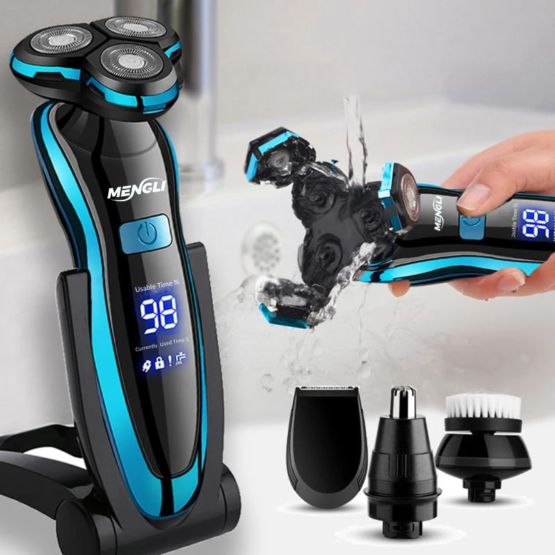 

Electric Shaver Hair Cutting Shaving Machine for Men USB Clipper Beard Trimmer Rotary Shaver Water Proof Shaver for men