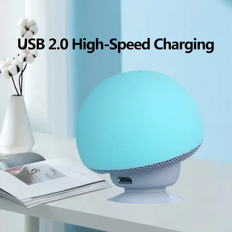 Bluetooth Speaker Portable Outdoor Stereo Subwoofer Mini Small Mushroom Wireless Speaker Sucker Phone Bracke