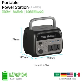 500W Power Station for Camping Hiking Fishing outdoor adventures Backup UPS for starlink phone laptop fast delivery 1