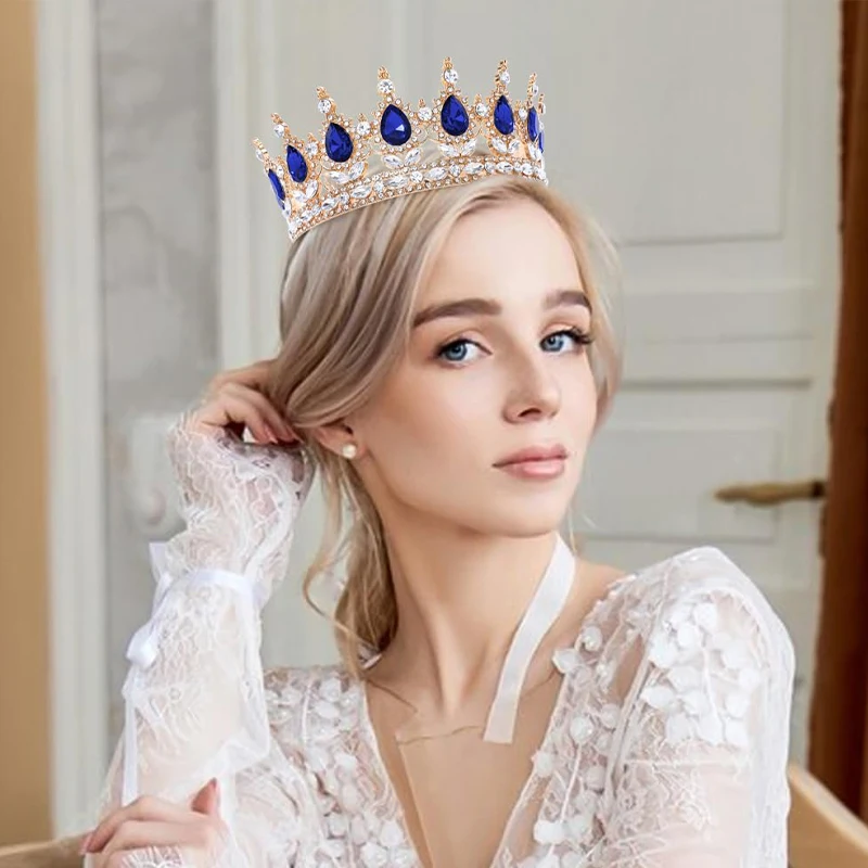 Bridal Crown Crystal Princess Tiara Wedding Jewelry Head Accessories Women Headpiece