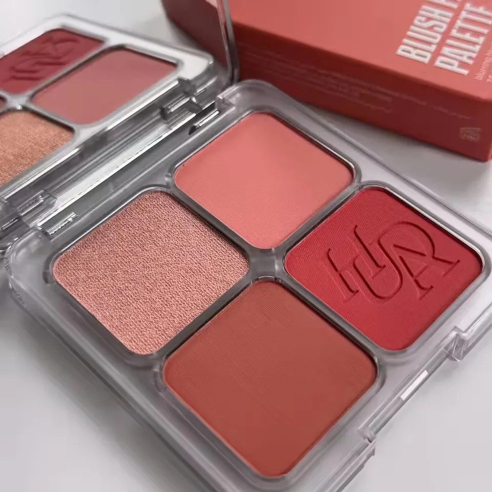 Radiant Pink Blush Palette with Airbrush Matte Finish and Soft Glow Liquid Blusher