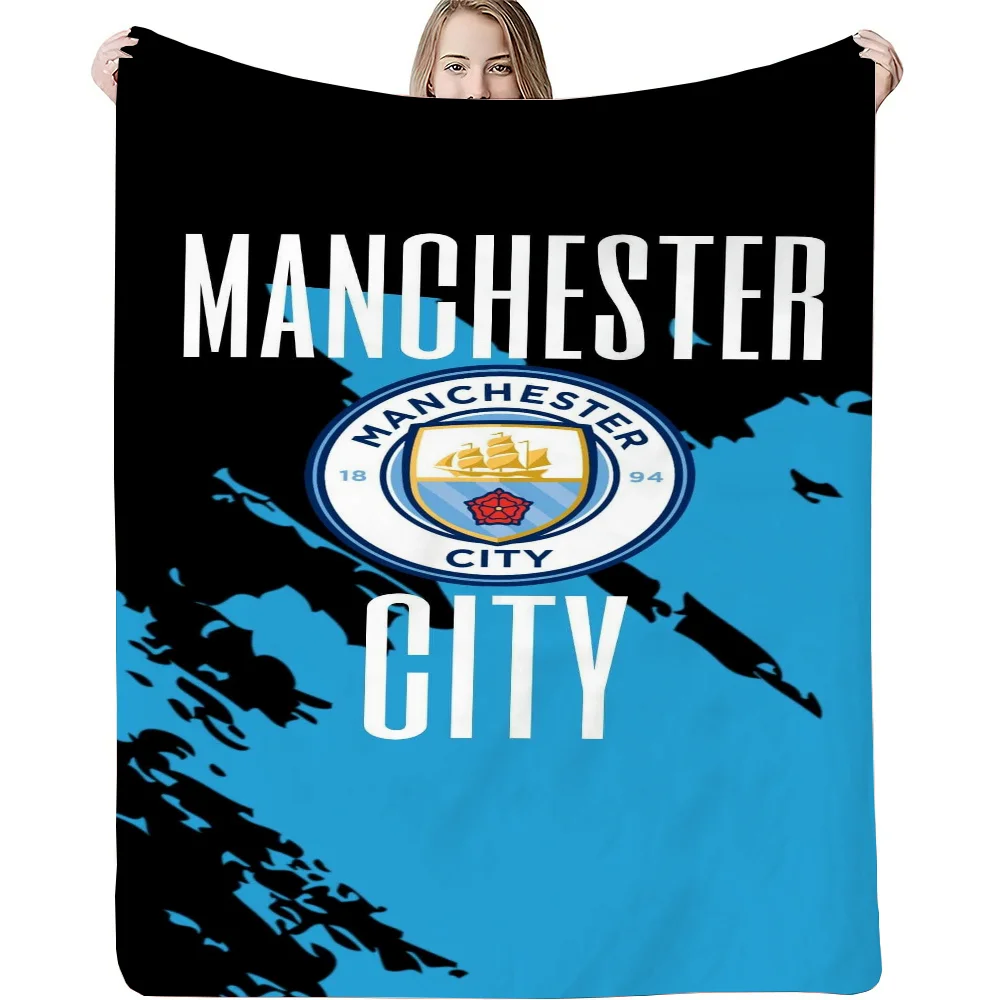 Blanket Oversized Manchester City Logo Plaid Blankets Sofa Decoration Luxury Throw Blankets and Throws Blanket for Sofas Cobija 4