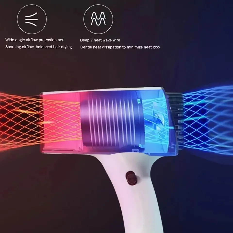 Profissional  Wireless Hair Dryer Home Travel Quick Dry Handy Hairdryer 2600mah USB Rechargeable Powerful 2 Gears Blow Dryer 5