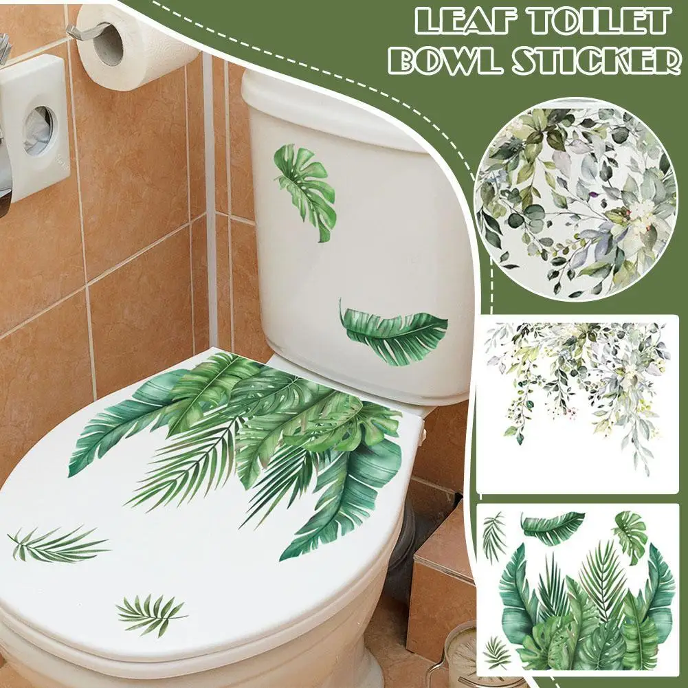 

Green Plants Leaves Wall Stickers Bathroom Toilet Cupboard Home Decoration Self-adhesive Beautify Wallpaper Decals Decor U3v8