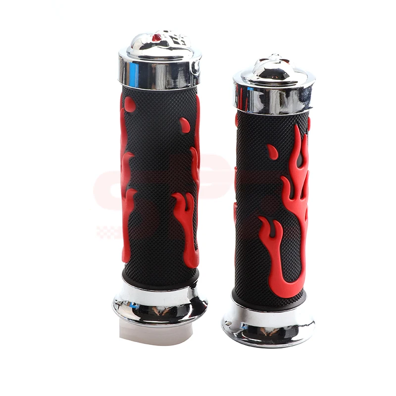 22/24mm Universal Motorcycle Handlebar Colored Skeleton Rubber Handle Grip Scooter Handlebar for Harley Honda Yamaha