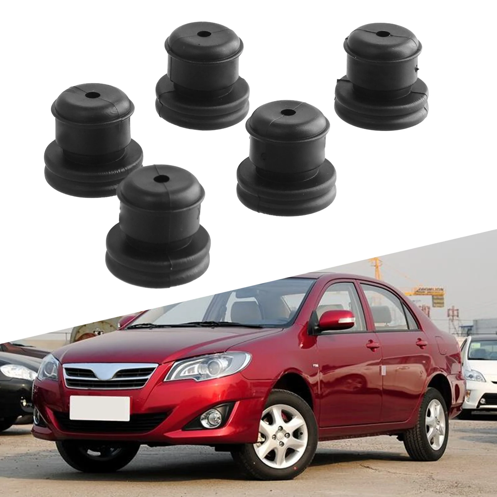 

5Pcs Engine Cover Rubber Pier Sleeve For Toyota For Vios For Yaris For Corolla For Lebin GF492-01350, GF49201350 Anti-wear Acces