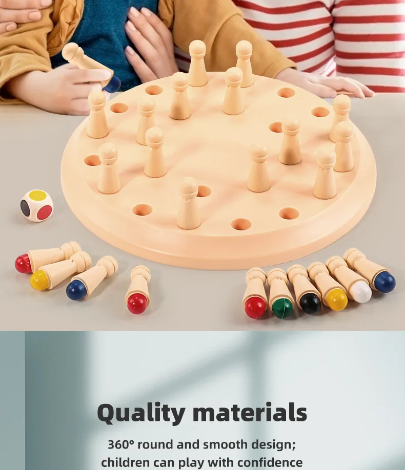 Montessori Memory Matching Chess Game For Kids Educational Toy_voghion.com