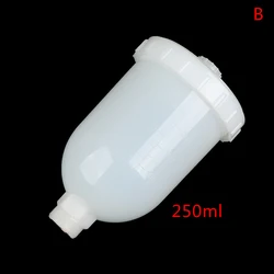 Plastic Spray Paint Cup with Thread Connector for Spray Gun Parts, Available in Multiple Sizes (250ML)