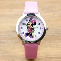 New Disney Kids Watch Fashion Cartoon Minnie Quartz Watch for Children Girls Womens Wristwatch Luminous Pointer Child Cute Clock 1