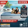 Intex 15" Queen Essential Rest Dura-Beam Airbed Mattress with Built in Pump 2