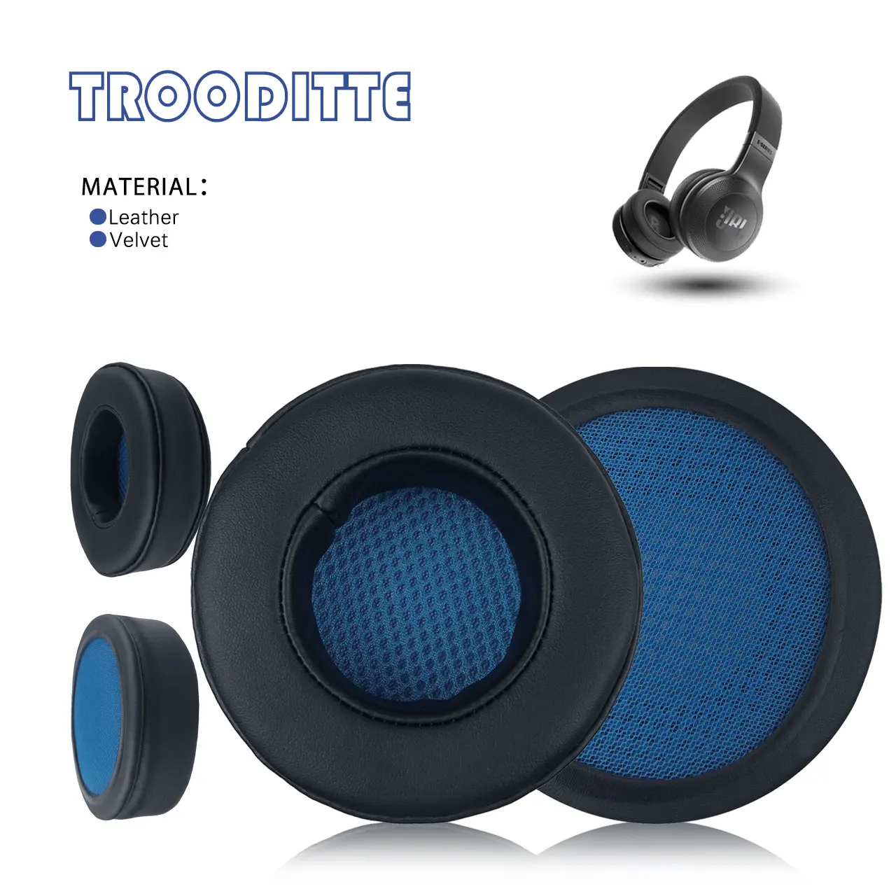 TROODITTEReplacementEarpadForJBLE45BTHeadphonesThickenMemory