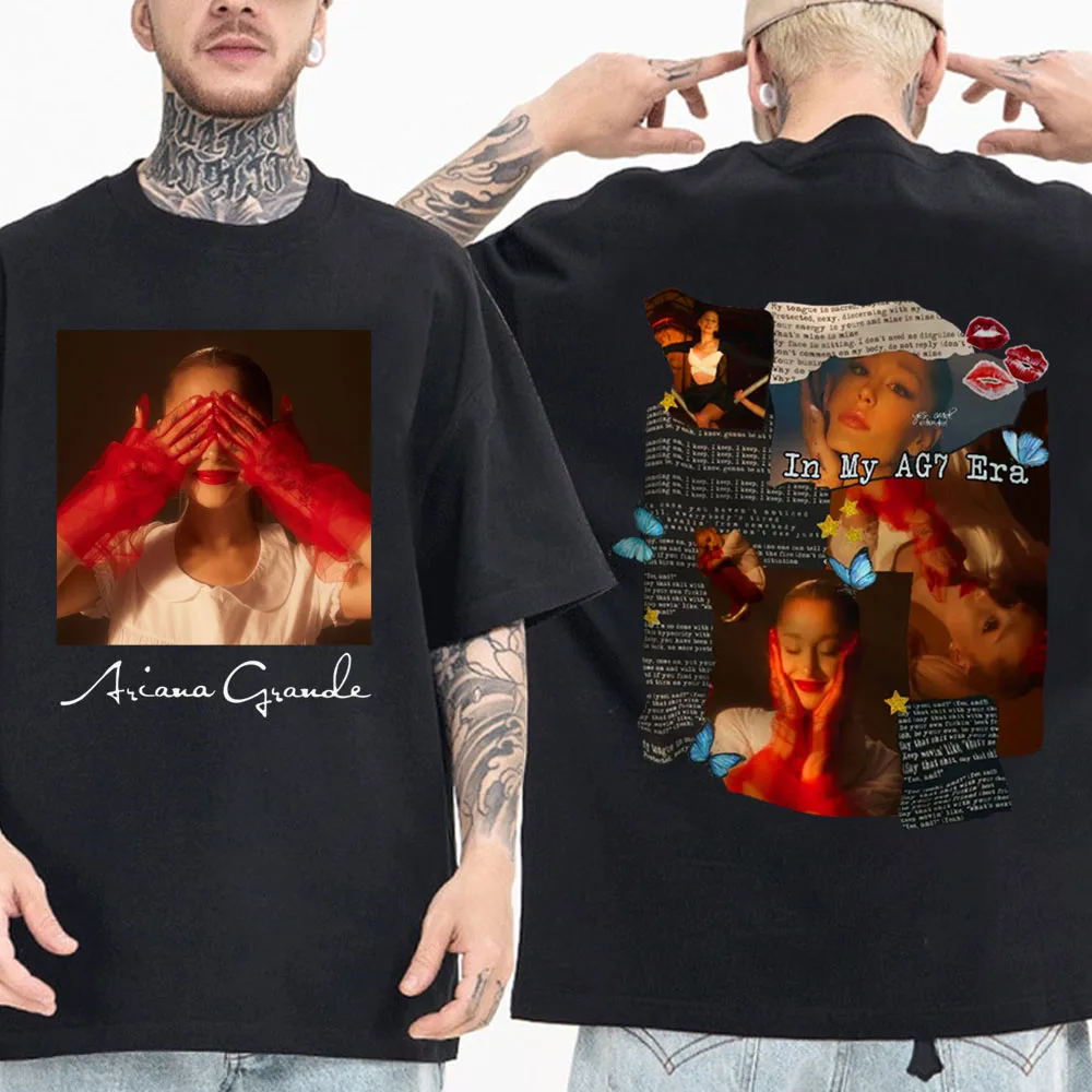 

2024 Ariana Grande Eternal Sunshine T-Shirts Unisex Harajuku O-Neck Short Sleeve Shirts Fans Gift