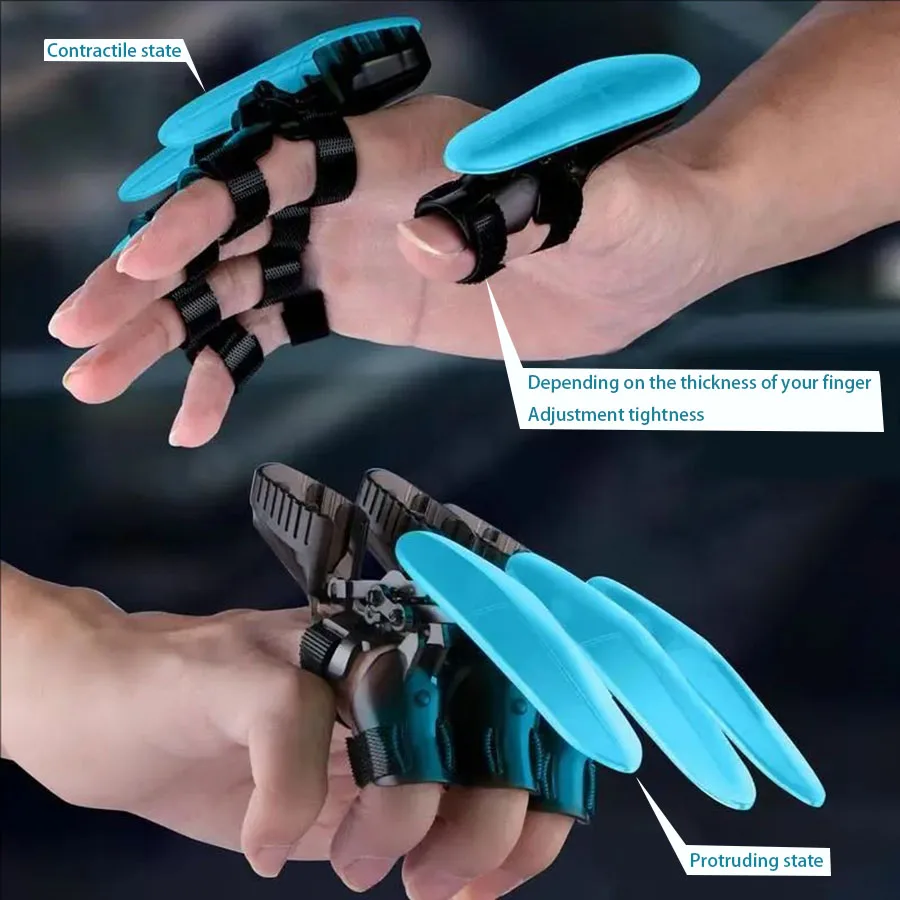 Kids DIY retractable glow-in-the-dark Wolverine claw mechanical claw Creative decompression toys outdoor party boys and girls gi