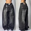 Street Wear Oversized Printed Loose Jeans Y2K Harajuku Hip-Hop Retro Pop Ear Goth High-Waisted Jodhpurs Wide-leg Pants Trousers 6