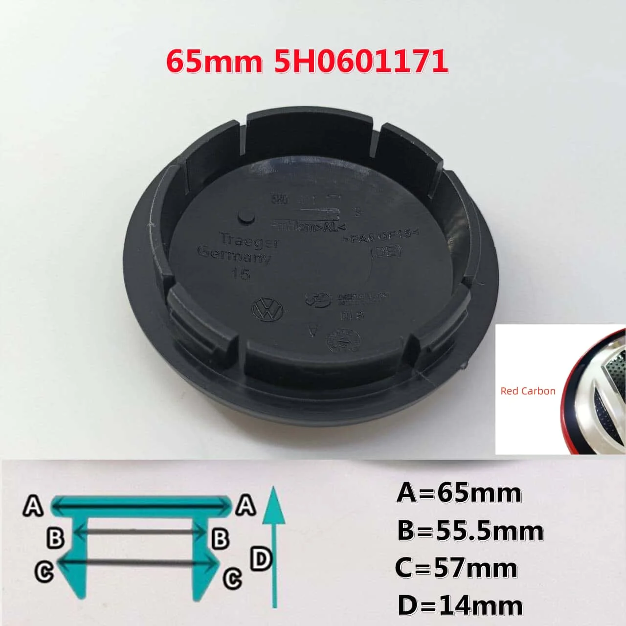 10PCS Full Black Wheel Center Caps Hub Covers - Car Styling Accessories