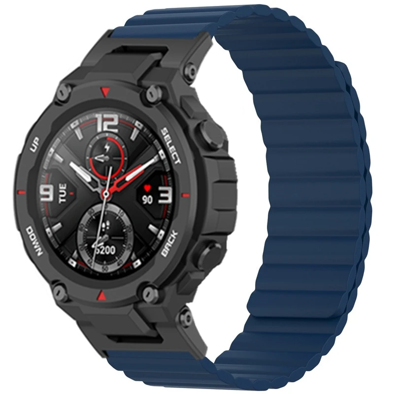 Huami Amazfit T-rex/T Rex 프로용 소프트 실리콘 마그네틱 스트랩, Amazfit Trex 2 교체 손목 스트랩 시계 밴드 팔찌