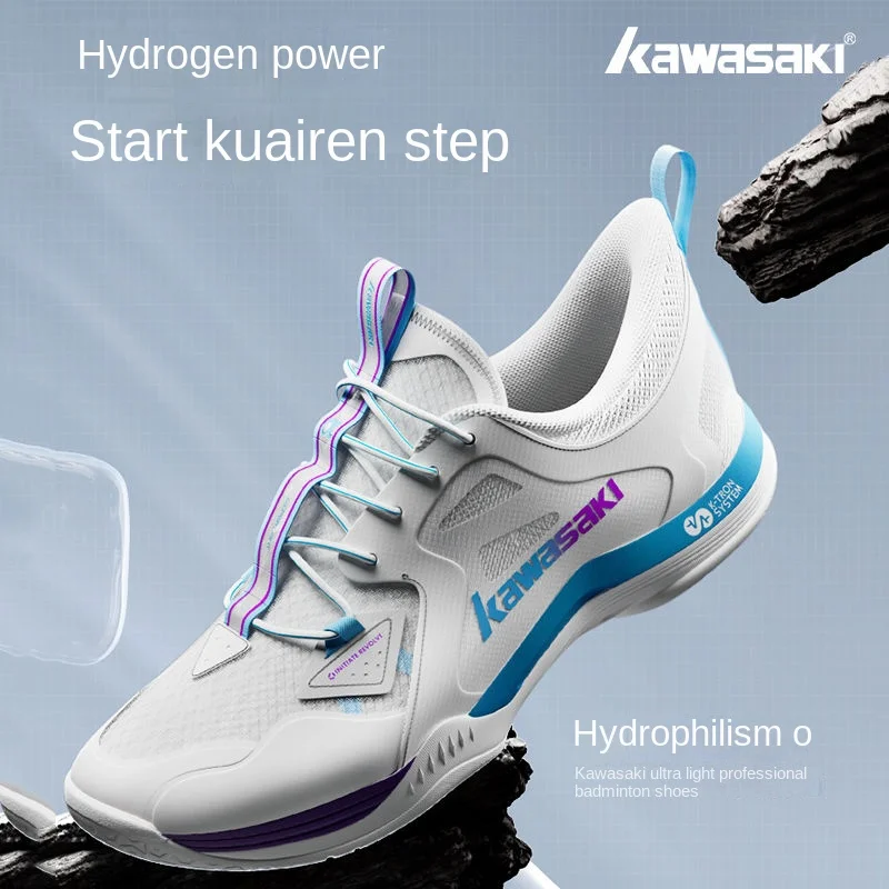 Kawasaki Professional Badminton Shoes B3405 Men and Women New Breathable Twist-Resistant Genuine Goods Lightweight Sneaker