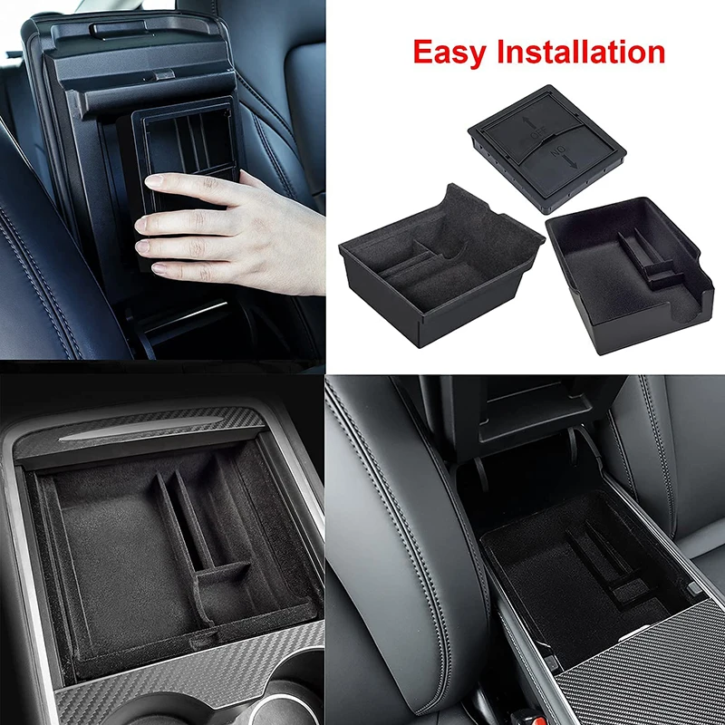 4PCS ABS Center Console Organizer Tray For Tesla Model 3 Y 2021 - 2023  Armrest Hidden Cubby Drawer Cupholder Accessories - AliExpress