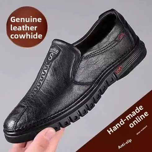 S standard leather shoes-Black