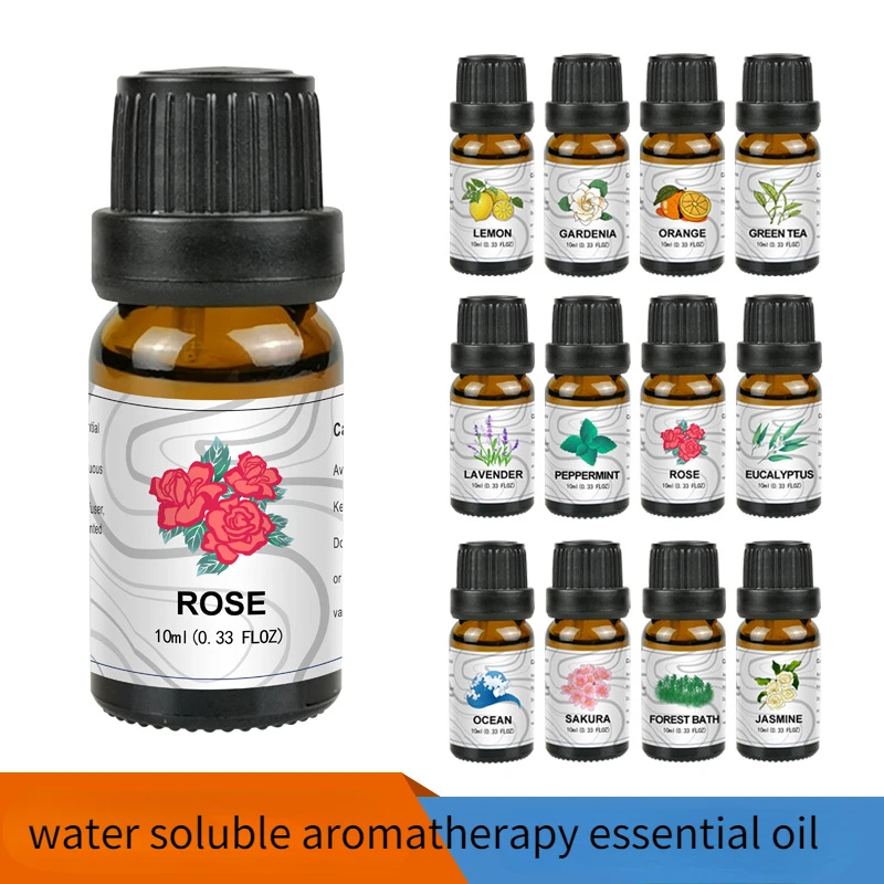 10ml Rose Gardenia Essential Oil Water-soluble Natural Plant Humidifier Aromatherapy Domestic Bedroom Air Freshener fragrance oil essential oil flavoring organic essential oils
