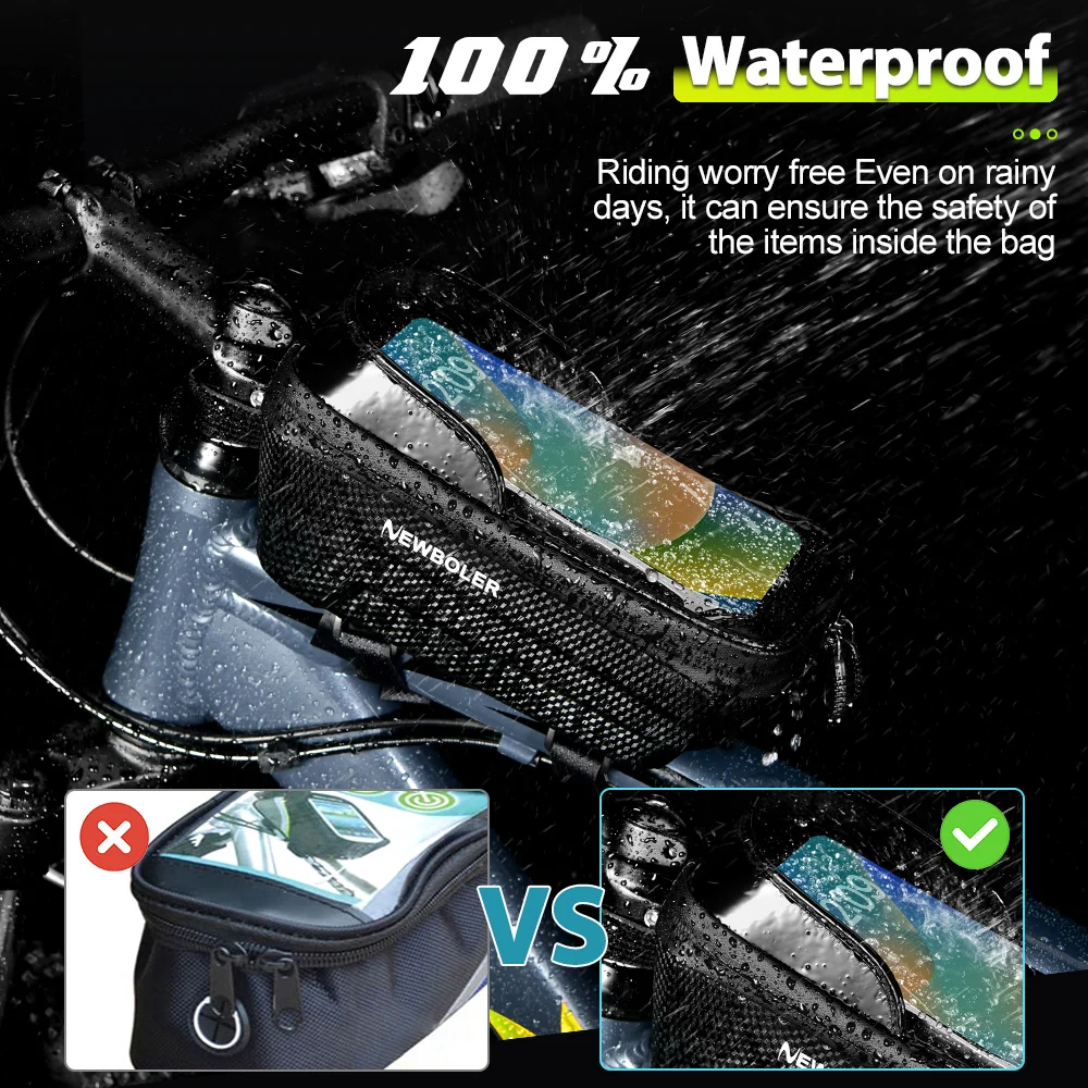 Waterproof Bicycle Top Tube Bag with Phone Case 3